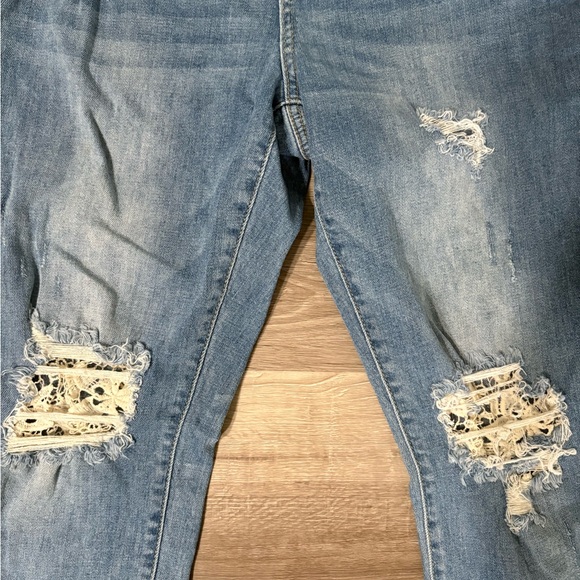 INC International Concepts Light Blue Distressed Skinny Jeans - Picture 2 of 7